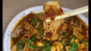 Spicy Enoki Mushroom with Shrimp - Nceb Koob Kib Xyaw Cw