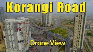 Karachi Main Korangi Road Drone View