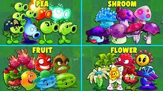 PvZ2 - All Plants PEA x FRUIT x FLOWER x POISON Battlez - Who Will WIn ?