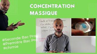 Comment calculer une concentration massique