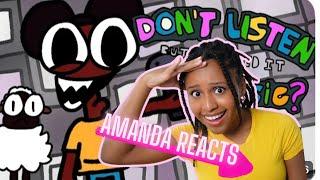 AMANDA reacts to "Don't Listen" but I ruined it @Puffymillie @Toastyreacts_