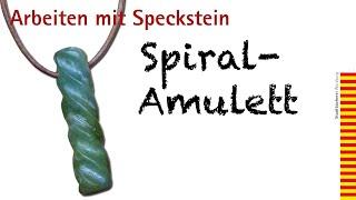 Arbeiten mit Speckstein - Spiral-Amulett - (Teil 1/5) - Basteln mit Kindern