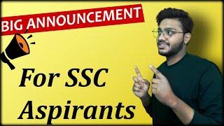 Big Announcement for SSC Aspirants || by Ankit Sir Youtube Classes