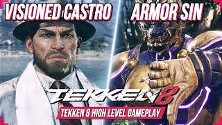 TEKKEN 8  Visioned Castro (VICTOR) vs Armor Sin (KING) Aggressive Gameplay  T8 Ranked Match 