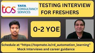 Software Testing Mock Interview| Automation Testing Interview| RD Automation Learning