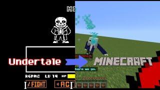 Fighting Sans from undertale in minecraft??