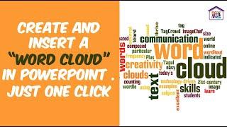 Create and Insert a "Word Cloud" in One click in powerpoint presentation. #stayhome learn #withme