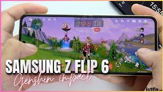 Samsung Galaxy Z Flip 6 Genshin impact Gaming test | Snapdragon 8 Gen 3, 120Hz Display