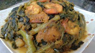 Chingri Mach Diye Pui Saag/ Pui Saag Recipe / How to make pui saag in bengali style