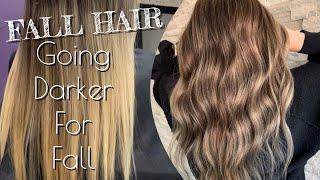 FALL HAIR | Going Darker For Fall | MUSHROOM BROWN hair color