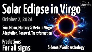 Solar Eclipse in Virgo 2024 | October 2 Vedic Astrology Predictions #siderealastrology #solareclipse