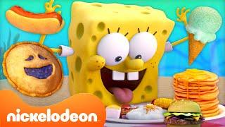 Kamp Koral | ¡Cada COMIDA que Bob Esponja ha comido em Kamp Koral! | Nickelodeon en Español