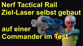 Nerf Battle  --  JuanJan vs. Snowman -- Nerf Commander mit Ziel-Laser - Laser-Zieltest am Schneemann