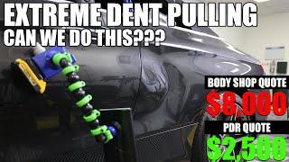 Big Dent Repair Smash - Paintless Dent Repair - Body Shop Quote $8,000 PDR Quote $2,500