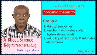 Group 2 elements by Dr  Bbosa Science