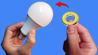 Take a Common Flat Washer and Fix All LED Lamps in Your Home! How to Repair LED Bulbs Easily!