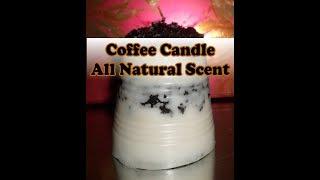 Candle With Old Coffee Grounds | DIY