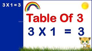 Learn Multiplication Table of 3 | 3x1=3 | Maths Table, Table of 3, 3 ka pahada | Table of Three