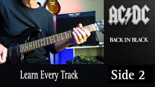 Back in Black - AC/DC. Full Album Guitar Lessons - Part 2 (side 2)