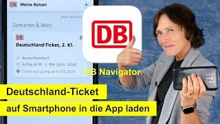 Deutschland-Ticket: In die App DB Navigator auf dem Smartphone laden und vorzeigen.