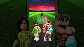 Roblox vs Minecraft – Ronaldo & Creeper vs Georgina & Noob! 