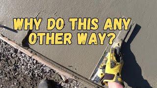 How to Mag Float and Steel Trowel Concrete Edges When Finishing. All Done With DeWalt Tools