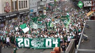 Gänsehaut! So lief der Werder-Fanmarsch vor dem Bundesliga-Finale gegen Bochum!