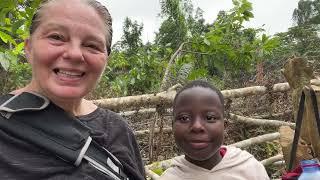 US to Ghana, Nana and I Enjoying the 50 Acre Farm ￼