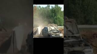 #краштест дорожного  барьера vs Lada 2115#crashtest road barrier vs Lada 2115