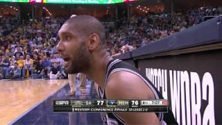 Tim Duncan: "Let's go Whi-Whi!" - Spurs @ Grizzlies, Game 3