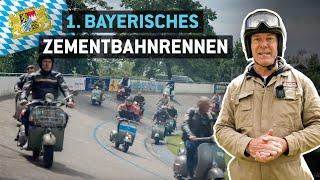 Das Erste Bayerische Zementbahnrennen mit alten Vespas in Oberpöring!