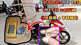 Skydrive 125 with 24mm Flat Carb + Tono . Skydrive Carburetor problem Solve