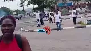 Police fires teargas at Protesters in Eagle square Abuja Nigeria