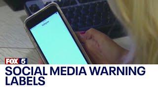 Social media warning labels