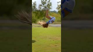 Back flip awesomeness with LillyAnn #slowmotion #cheerleaders