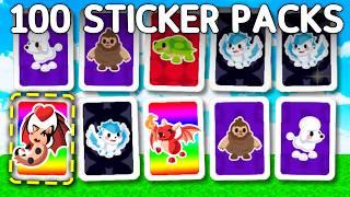 OPENING 100 STICKER PACKS In Adopt Me