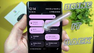 Bring Back Wi-Fi Toggle / Switch  On Pixel Devices - Android 12 & 13