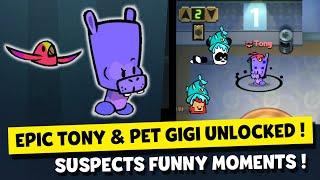 NEW EPIC CHARACTER WITH PET TONY & GIGI UNLOCKED ! SUSPECTS MYSTERY MANSION FUNNY MOMENTS #47
