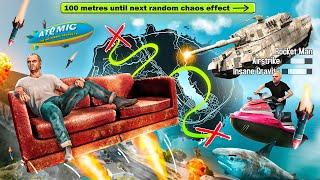 NEW Every 100 Metres Causes Random CHAOS Effect! Can I Cross GTA 5? #3