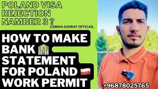 How to make bank  statement for Poland  work permit #bank #statement #poland #workpermit