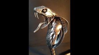 I BUILT A KING COBRA SNAKE SCULPTURE FROM WELDING RECYCLED SCRAP METAL