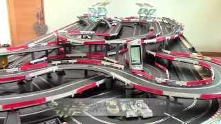 Scalextric Digital Set SL201! Massive 6 Car Slot car Track Jadlam Racing