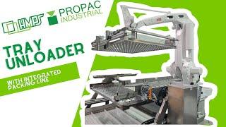 Tray Unloader & Integrated Packing Line for Pharma - HMPS 8000