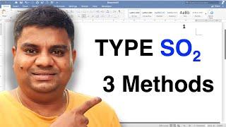 How To Type SO2 In Word - [ SO₂ ]