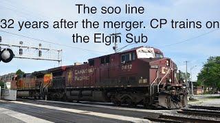 The Soo line 32 years after the merger(CP trains on the Elgin sub)