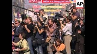 Moscow "Day of the City" celebration, Medvedev, Luzhkov