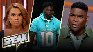 Tyreek Hill's detainment, touchdown celebration, & postgame comments | NFL | SPEAK