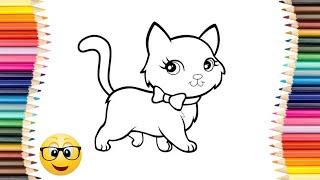 cute cat colouring for kids | colouring time