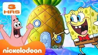 SpongeBob | Oltre 3 ORE nelle case di Bikini Bottom!  | Nickelodeon Italia