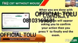 HOW TO OPERATE COMPUTER ON JAMB EXAM DAY WITHOUT USING MOUSE